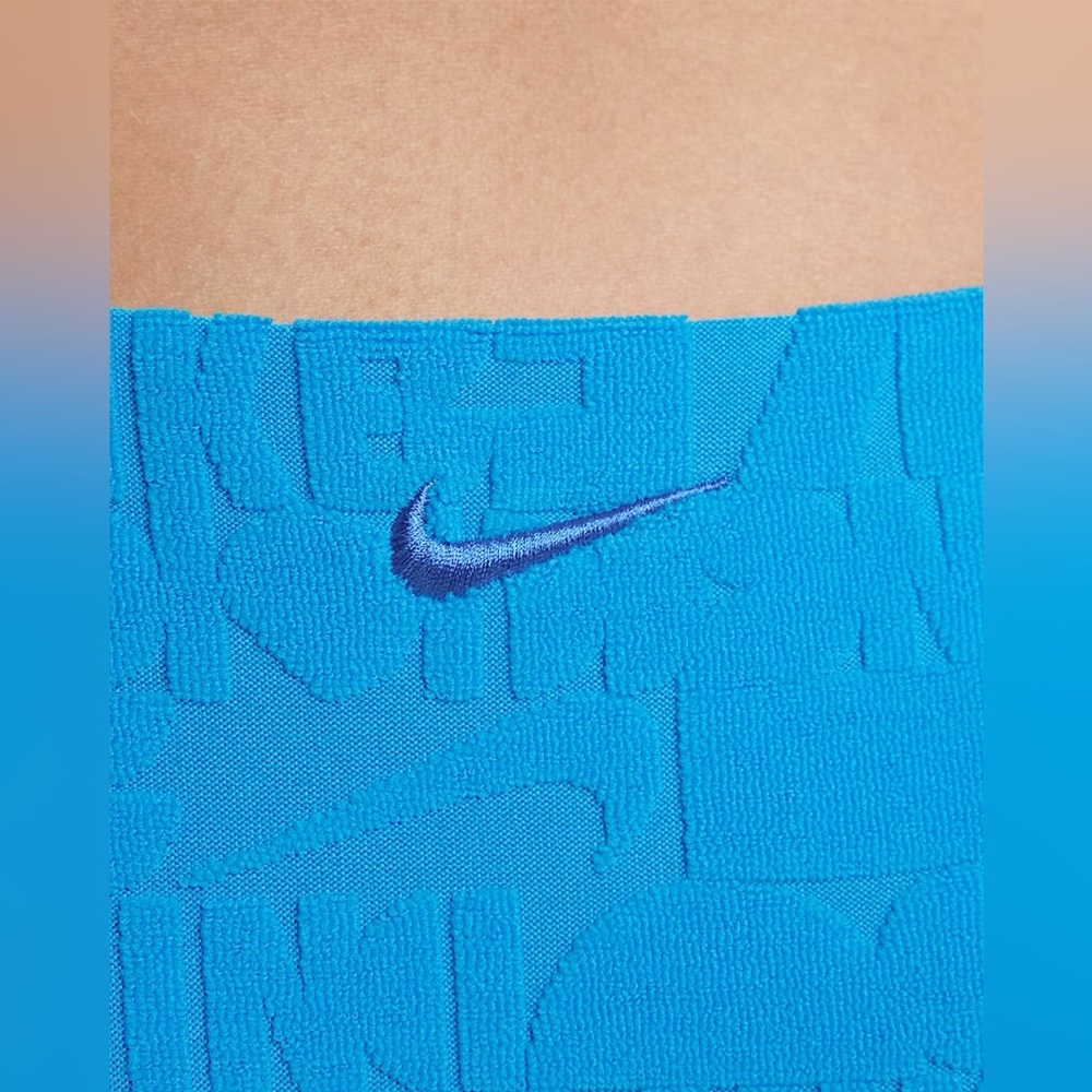 NWT! Nike Swim Retro Flow bikini bottoms only), tie sides, 3D terrycloth letters